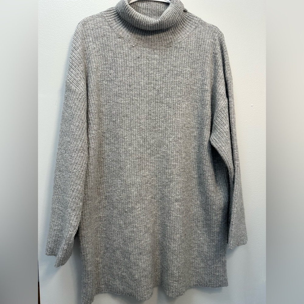 Princess Polly Heather Gray Turtleneck Sweater